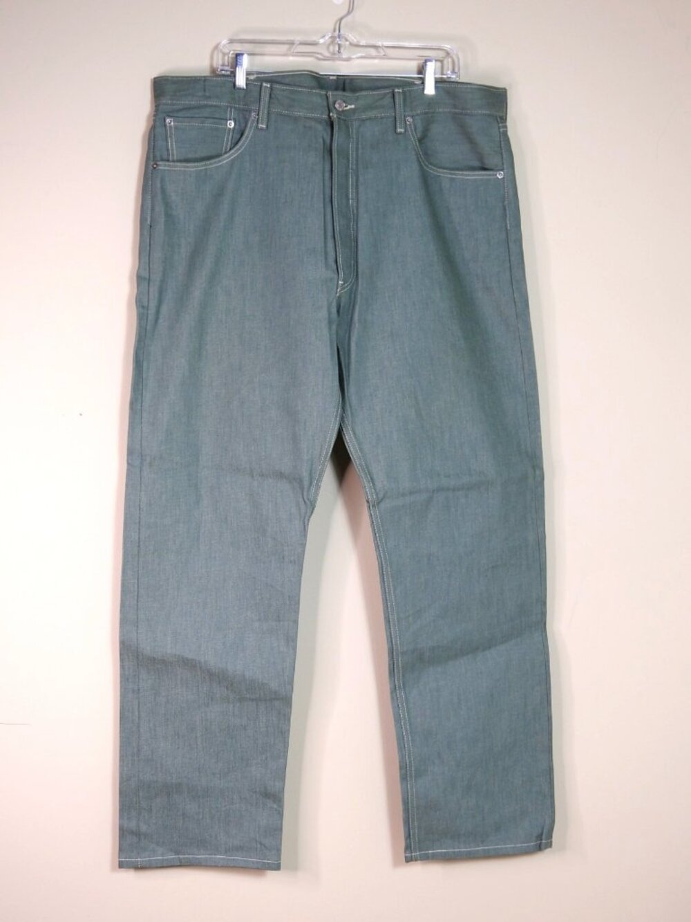 Levi Strauss 501 XX Green Jeans Mens 40x32 Button Fly Straight Leg Denim - Picture 9 of 11